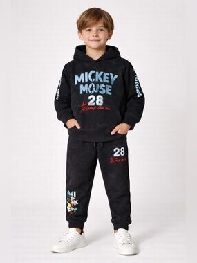 Primark Black Mickey Mouse Kids Hoodie with Colorful Graphic